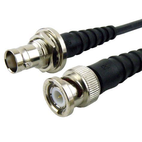 Bnc Male To Bnc Female Bulkhead Cable Rg 58 Coax In 24 Inch