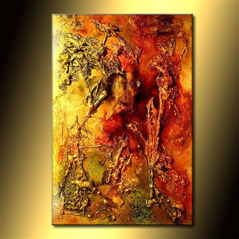 Abstract Painting Original Textured Wall Art Painting Metallic Gold Abstract Art Modern Fine