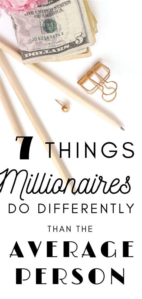 7 Things Millionaires Do Differently Budgeting Money