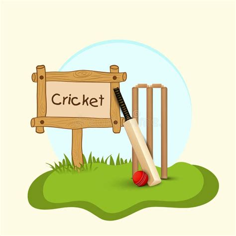 Cricket Bat Ball And Wicket Stumps Stock Photo Image 48581990