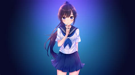 Anime Girl In School Uniform 4k Hd Anime 4k Wallpapers Images