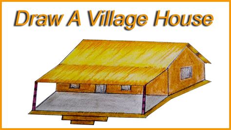 How To Draw Village House With Coloring Technique By Karim Sir