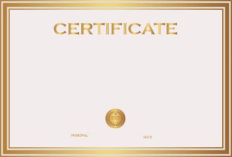 Student Template Academic Certificate White And Gold Certificate