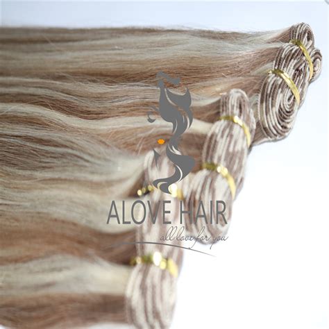 Full Cuticle Hand Tied Weft Hair Extensions For Thin Hair Alove Hair