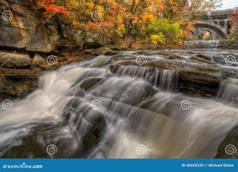 Beautiful Berea Falls In Autumn Stock Image Image Of Berea River