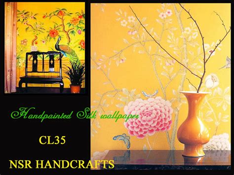 Hand Painted Silk Wallpaper Custom Work