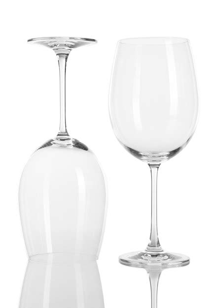 premium photo two glasses isolated on white