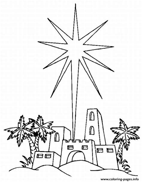 Star Over Bethlehem Coloring Page Printable