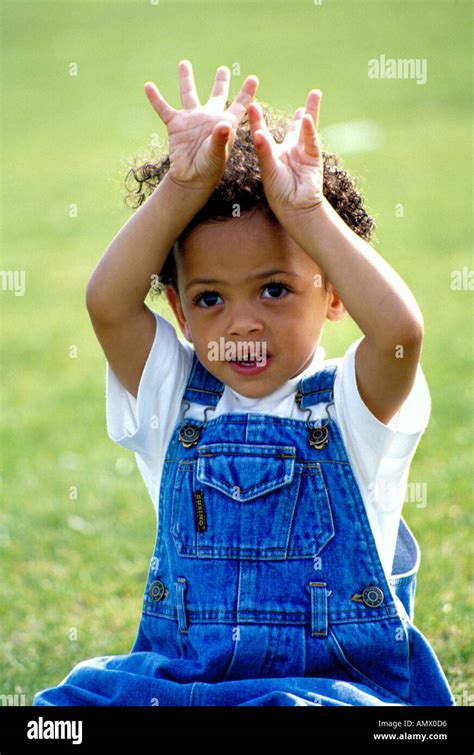 Young Toddler Outdoors Stock Photo Alamy