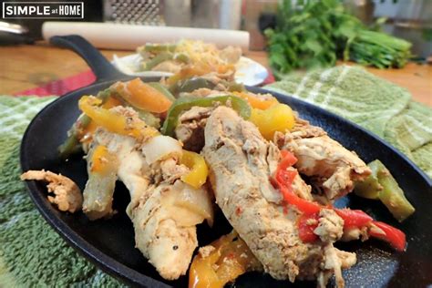 In a saucepan, follow the package directions of the yellow rice. Cast Iron Skillet Chicken Fajitas • Simple At Home