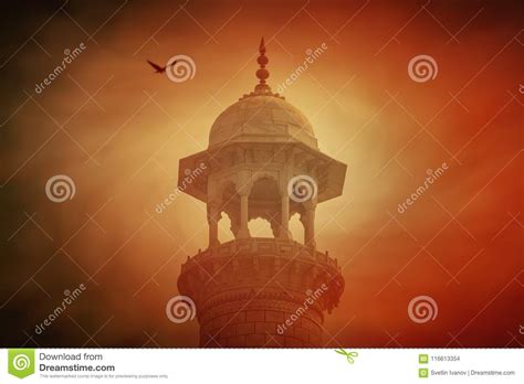 Part Of Roof Top Of Taj Mahal Stock Photo Image Of Marble Colorful