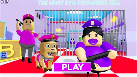 🥤new Baby Police Girl Prison Run Obby Roblox Youtube