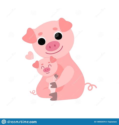 Mother And Baby Piglet Clip Art At Vector Clip Art Online Images And