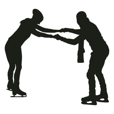 Couple Ice Skating Silhouette Transparent Png And Svg Vector File