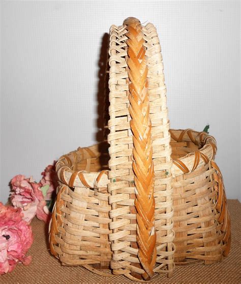 Wicker Basket, Sewing Basket, Gathering Basket, Flower Girl Basket, Storage Basket, Basket with ...