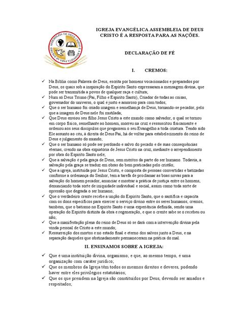 Declaração De Membro Pdf Igreja Católica Pecado