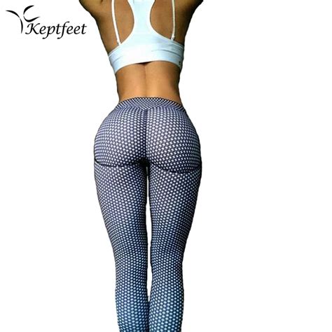 buy high waist sexy women sporting leggings print smooth stretchy fitness