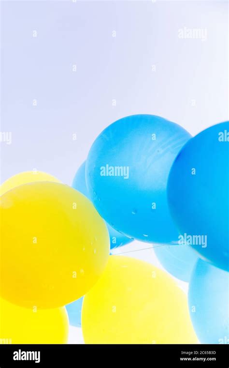 Colorful Balloons Float In The Sky Stock Photo Alamy