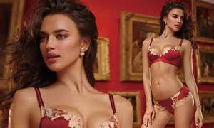 Irina Shayk Oozes Sex Appeal As She Strips Down To Red Satin Bra With