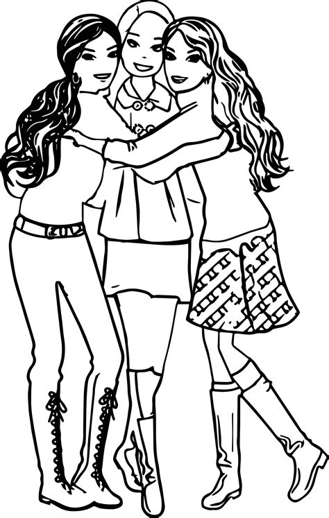 Coloring Pages Of 3 Girls Map Of World