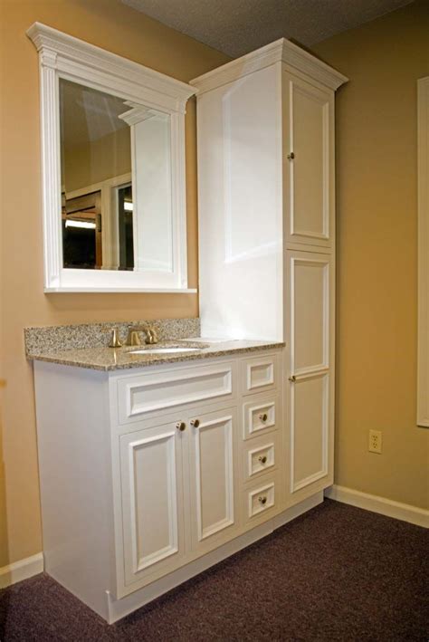 Bathroom Linen Cabinet With Drawers Vanities And Linen Cabinets