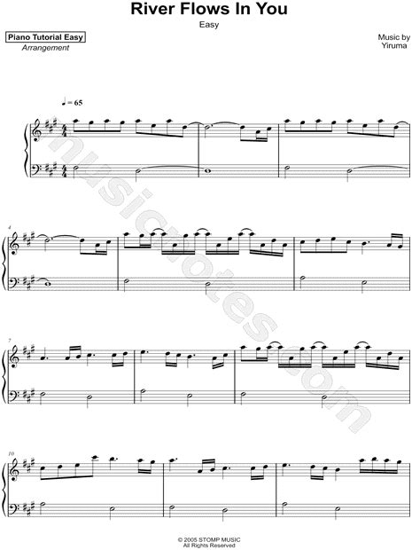 Download the pdf, print it and use our learning tools to master it. Piano Tutorial Easy "River Flows in You Easy" Sheet Music (Piano Solo) in A Major - Download ...