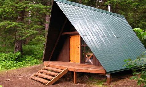 Plans are below in the links. Small a Frame Cabin Plans with Loft Frame a Small Cabin ...