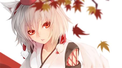 A white wolf unbound by the laws of nature. Anime Girls, Anime, Wolf Girls, Touhou, Inubashiri Momiji ...