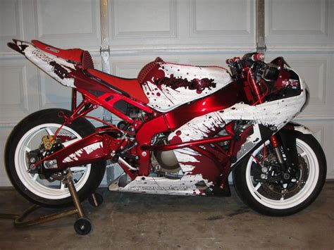 Red Metallic Vinyl Wrap On A Sportbike Vinyl Wrap Custom Motorcycle