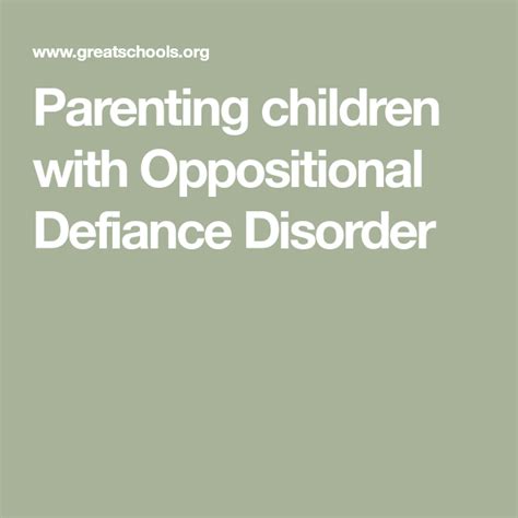 Parenting A Child With Odd Oppositional Defiant Disorder Defiance