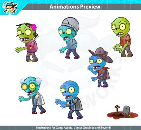 Zombies 2d Game Character Sprite Sheets On Behance