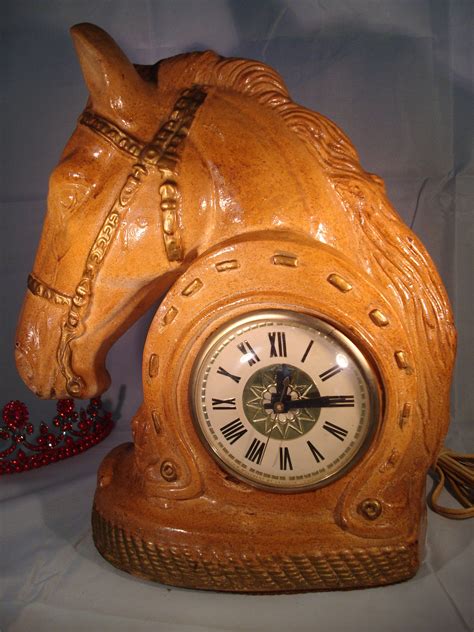 Vintage Horse Head Clock Very Cool Ceramic Horse Head Clock Etsy