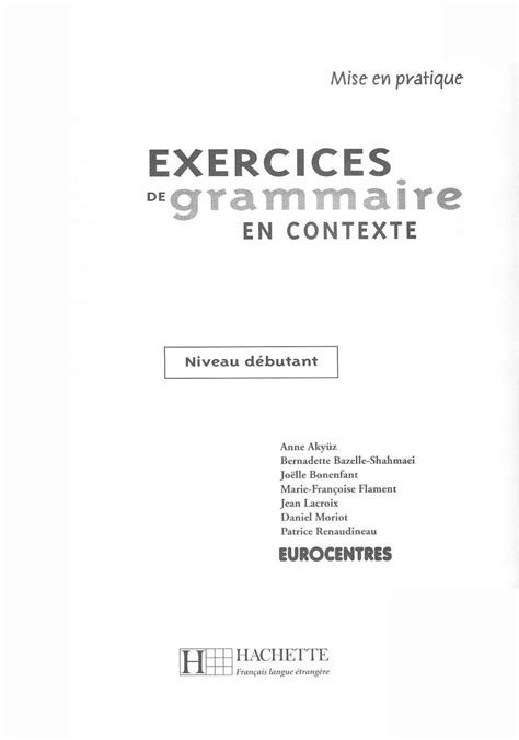 Solution Exercices De Grammaire En Contexte Debutant Studypool