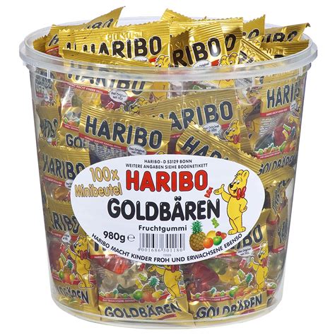 Haribo Mini Goldbaren Haribo Mini Gold Bears 100x Minibags 980g
