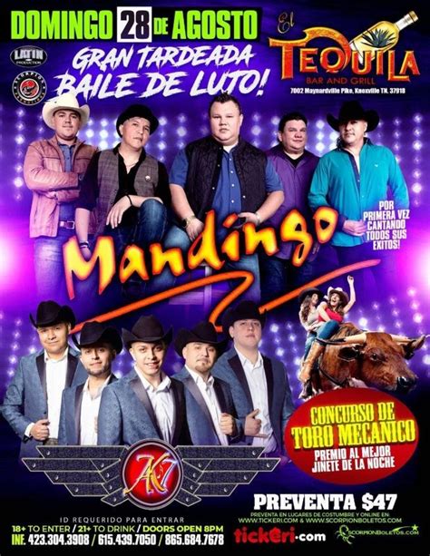 Grupo Mandingo Grupo Ak 7 En Vivo Knoxville Tennessee Tickeri Concert Tickets Latin