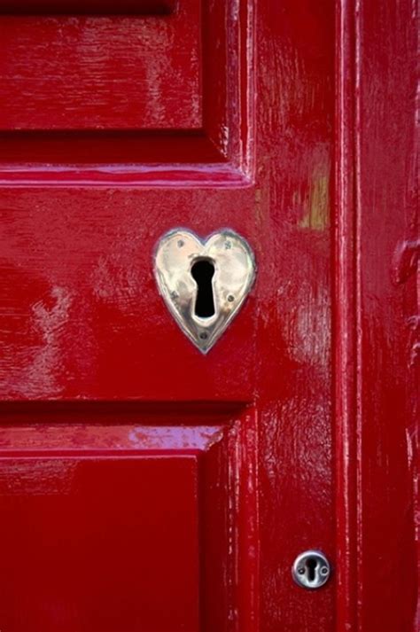 Heart Door Look Red Door Heart Shaped Lock Red Aesthetic