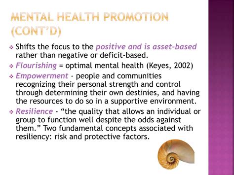 Ppt Mental Health Promotion Powerpoint Presentation Free Download