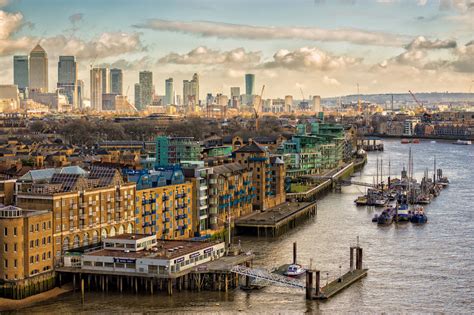 Wallpaper London Sea City Cityscape Building Reflection Sky