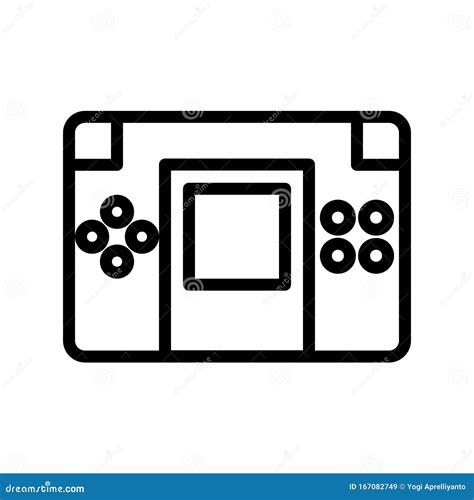 Icon Handheld Console In Outline Style Vector Illustration And
