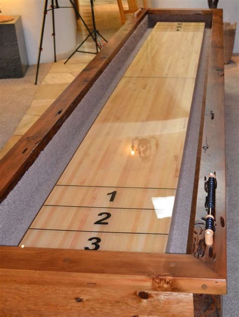 Master Hand Carved Shuffleboard Table Custom Game Room Furniture