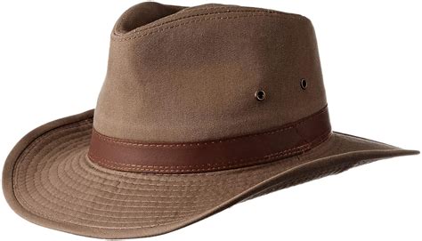 Dorfman Pacific Mens Twill Outback Hat Bark X Large At Amazon Mens