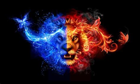 Blue Fire Lion Bing Images Fire Lion Lion Live Wallpaper Lion