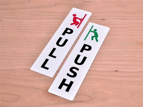 Push And Pull Adhesive Door Signs Set Of 2 Etsy Uk In 2023 Door Signs