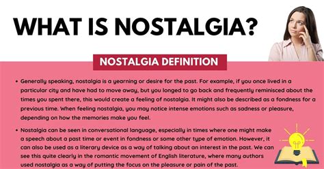 Nostalgia Definition Examples Of Nostalgia In Spoken Language And