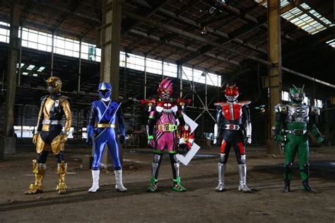 As the fifth installment of the super hero taisen series, it primarily features the protagonists of the incumbent series. 'Kamen Rider Den-O! Chou Super Hero Taisen' Special ...