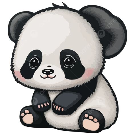 Cute Baby Panda Vector Illustration Kid Cute Animal Png And Vector