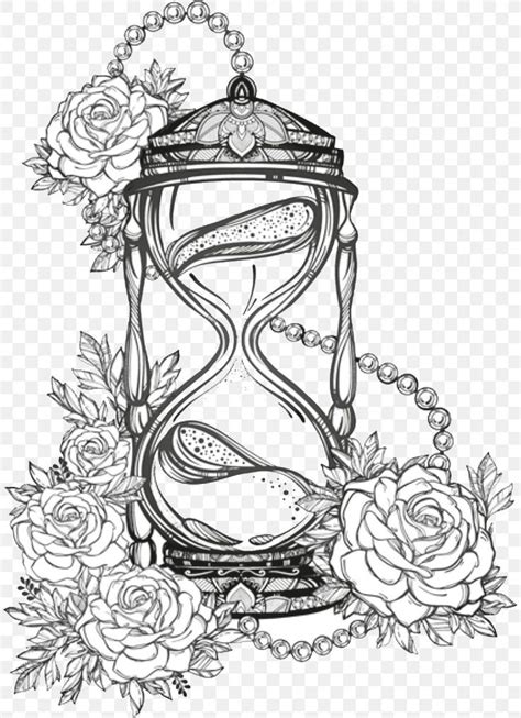 Drawing Hourglass Sketch Image Line Art Hourglass Tattoo