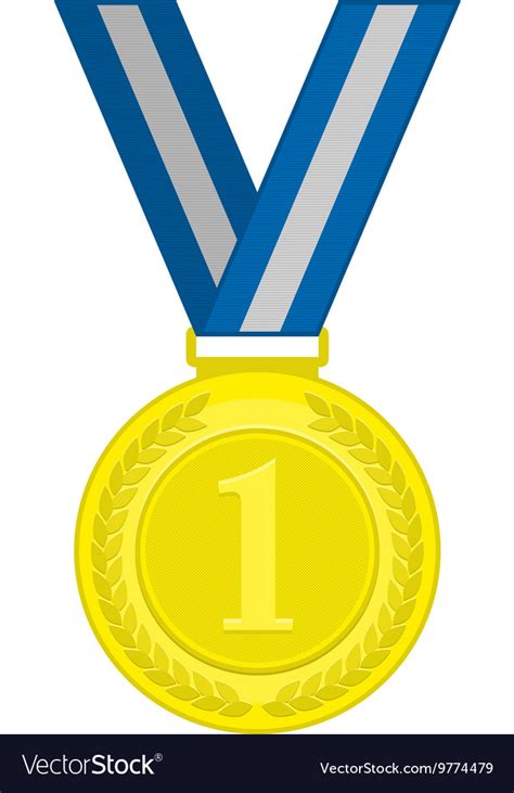 Gold Medal First Place Royalty Free Vector Image