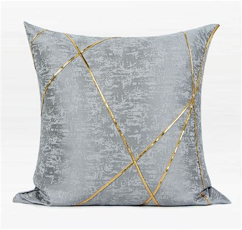 Gray Simple Style Modern Throw Pillow Pillow Cover With Insert Sofa
