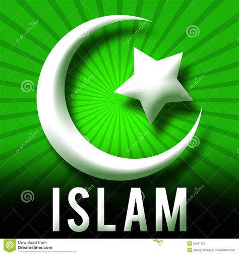 Islam Symbol Green Burst Stock Photo Image 32431320